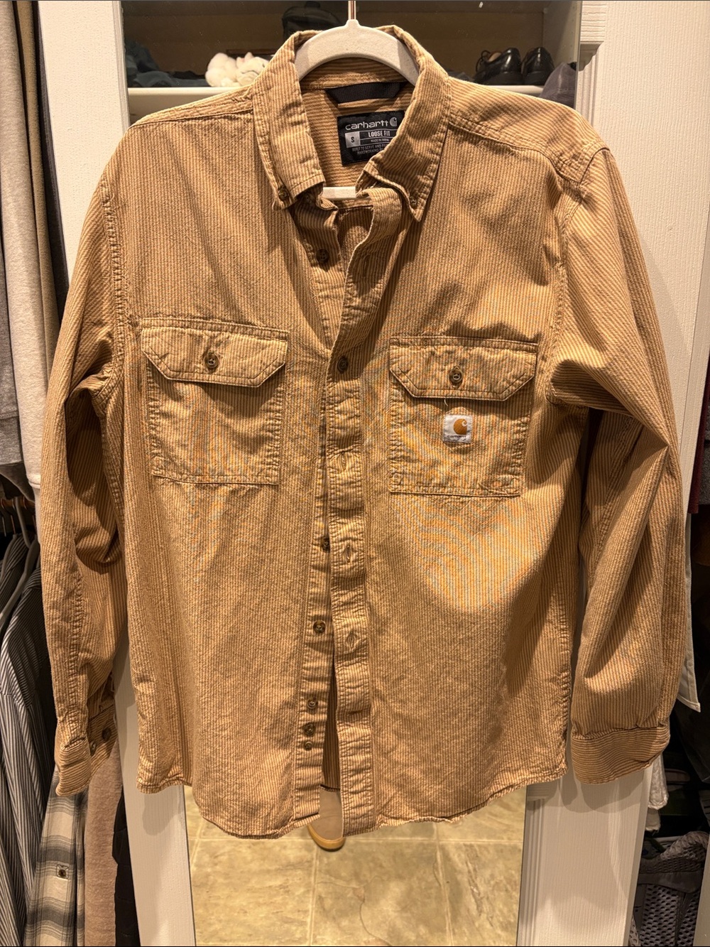 Carhartt Men’s Brown Corduroy Shirt Jacket
